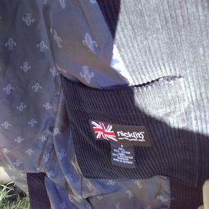 small mens english style blazer black 3 button